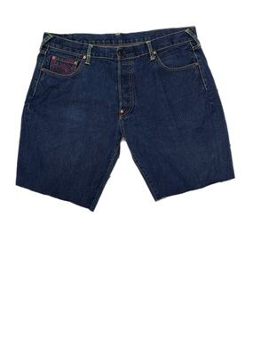 RMC Red Monkey Company Embroidered Samurai Denim Shorts